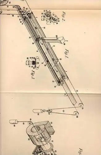 Original Patentschrift - Adolf Suess in Witkowitz , Mähren , 1906, Fördervorrichtung für Schüttgut , Kies , Koks , Kohle