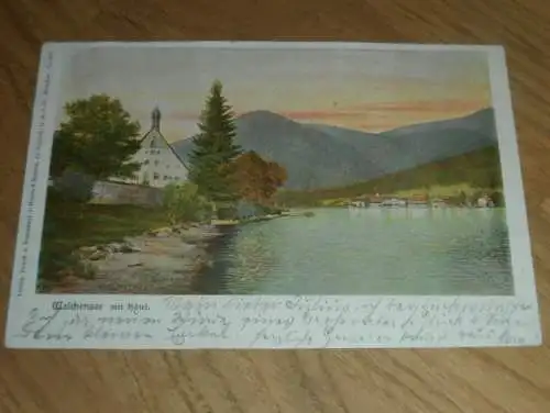 alte AK - Walchensee mit Hotel , 1901 , Ansichtskarte !!