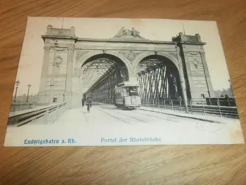 alte AK - Ludwigshafen a. Rhein , 1905 , Rheinbrücke , Ansichtskarte !