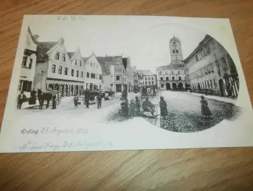 alte AK - Erding , 1913 ,  Ansichtskarte !