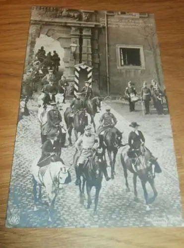 alte AK - Hersbruck in Bayern , 1914 , Kaiser und Kaiserin Pferde Ansichtskarte