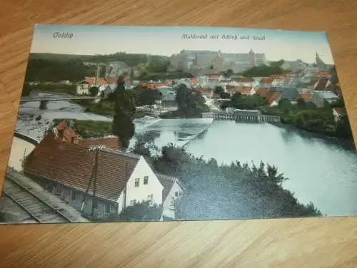 alte AK - Colditz  , 1911 , Muldental mit Schloß und Stadt , Ansichtskarte !!