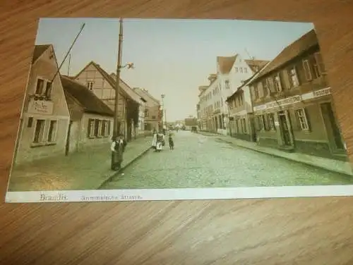 alte AK - Brandis , 1915 , Grimmaische Strasse , Ansichtskarte !!