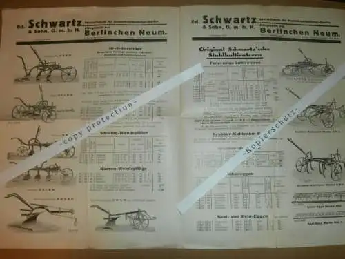 Katalog / Prospekt , Schwartz & Sohn GmbH in Berlinchen i. Neumark , Barlinek , Reklame , Agrar , Landwirtschaft !!!