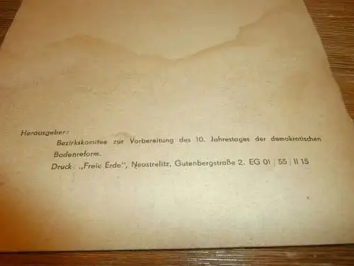 Broschüre über Bauer aus Gnevezow in Mecklenburg , 1955 , bei Metschow und Borrentin , Agrar , Landwirtschaft , DDR !!