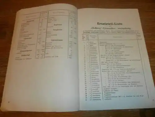 Betriebsanleitung Dolberg Grasmäher 1921 , R. Dolberg AG Rostock i. Mecklenburg , Landwirtschaft , Agrar , Handbuch  !!