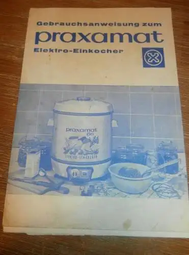 Praxamat 66 - Elektro Einkocher , Prospekt / Katalog , ca. 1955 , Herzog & Langen in Xanten  !!