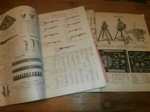 Rasspe Söhne in Solingen , 1933 und 1935 , 2x Katalog / Preisbuch, Maschinen , Geräte , und Werkzeuge , Agrar , Technik