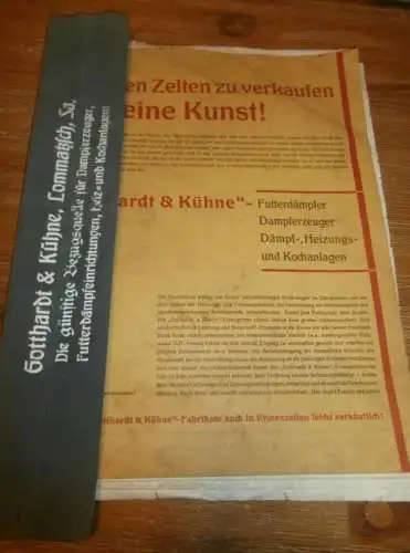 Gotthardt & Kühne in Lommatzsch i.Sa. 1931 - Ordner mit Prospekten / Reklame , Dämpfer , DRP , Katalog , Heizungsbau !!