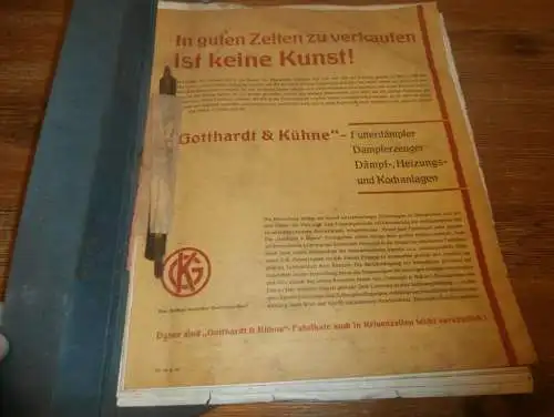 Gotthardt & Kühne in Lommatzsch i.Sa. 1931 - Ordner mit Prospekten / Reklame , Dämpfer , DRP , Katalog , Heizungsbau !!