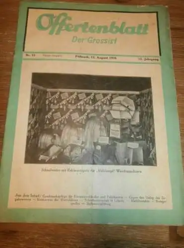 Offertenblatt - Der Grossist 1928 ,viel Reklame / Werbung , Annoncen , Pößneck , Katalog , Agrar , Landwirtschaft