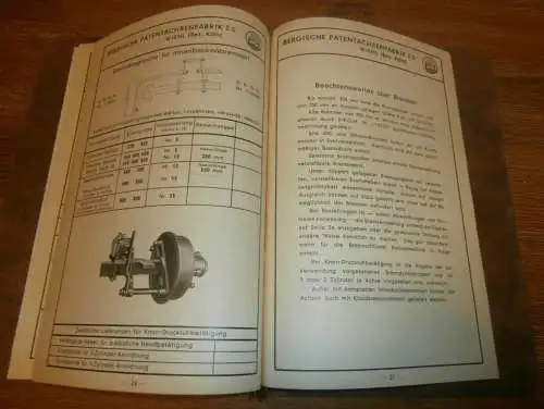 Wiehl 1934 -alter Katalog Bergische Patentachsenfabrik Wiehl b. Köln , Rollenlager , Achsen , Radlager , Ersatzteile BPW