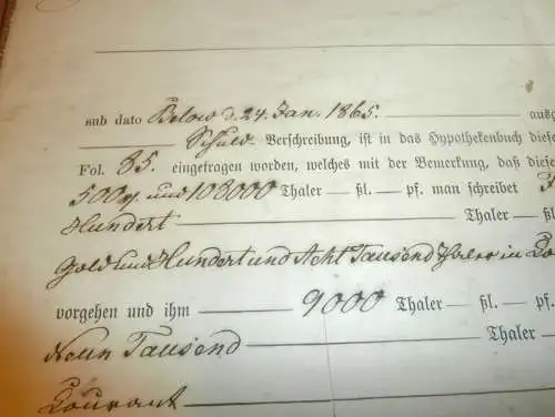 Gut Below b. Grabow , 1865 , Raethjen zu Neuruppin , Neu Ruppin , Wredenhagen , Mecklenburg , komplette Akte !!