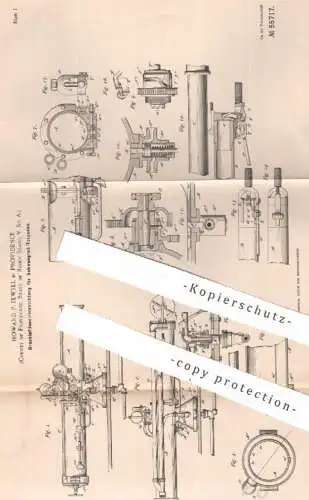 original Patent - Howard P. Elwell , Providence , Rhode Island , USA | 1890 | Druckluftlanciervorrichtung für Torpedos !