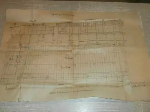 Viechhaus / Stall in Groß Varchow i. Mecklenburg , 1906 , bei Penzlin / Möllenhagen , Plan / Entwurf !!