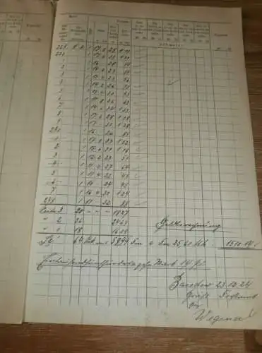 Gräfliche Forstverwaltung Basedow i. Mecklenburg , 1924 , Abrechnungen , alte Dokumente !!