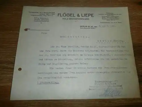 Flögel und Liepe - Sägewerk Templin , 1929 , Dampfsägewerk Strubelt in Gielow , altes Dokument !!!