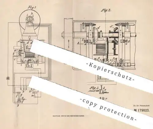 original Patent - Franz Schilling , Apolda 1905 , Läutevorrichtung | Läutwerk , Läuten , Glocke Glocken , Elektromagnet