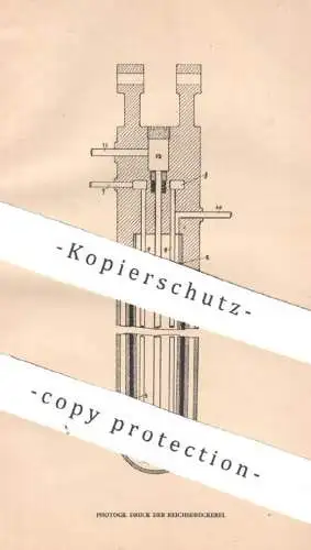 original Patent - Emil Lange , Cassel / Kassel | 1904 | Pressen von Glasröhren | Glasrohr , Glas , Gläser | Presse