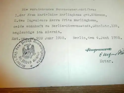 Landgut Kuhlen - Wendorf , 1935 , Kathinka Buck in Ahrensbök i. Holstein , Wismar , Marlinghaus , Dokument Mecklenburg !