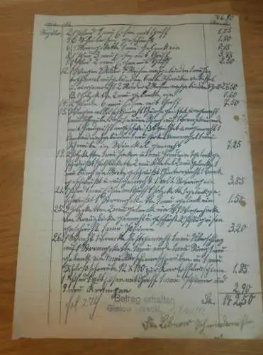 Schmiedemeister Fritz Libnow , 1944 , Schmiede , Strubelt in Gielow in Mecklenburg , altes Dokument !!