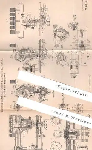 original Patent - Marshall Gardner , Aurora , Kane County , Illinois , USA | 1891 | Ringschiffchen - Nähmaschine | Nähen