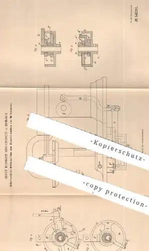 original Patent - Ernst Hermann Reichenbach , Limbach , 1890 , Nähmaschine zum Zusammennähen von Wirkwaren | Schneider