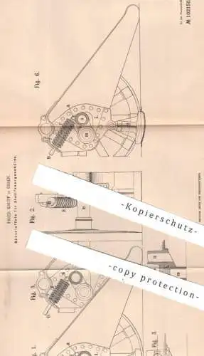 original Patent - Fried. Krupp , Essen , 1898 , Räderlaffete für Steilfeuergeschütze | Laffete , Geschütz , Waffen !!