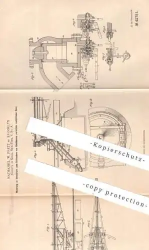 original Patent - Nathaniel W. Pratt , Brooklyn , Kings , New York , USA | 1887 | Geschütz | Geschoss , Waffen , Gas !!