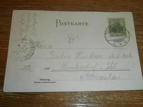 alte AK - Quedlinburg , 1904 , nach Peterswaldau ,  Ansichtskarte !!!