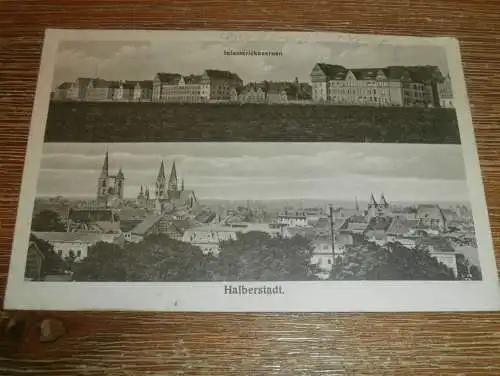 alte AK - Halberstadt , 1918 , Infanteriekasernen , Ansichtskarte !!!