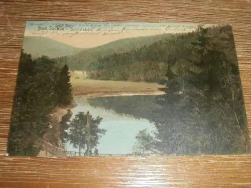 alte AK - Bad Sachsa i. Harz , 1908 , Schmelzteich , Ansichtskarte !