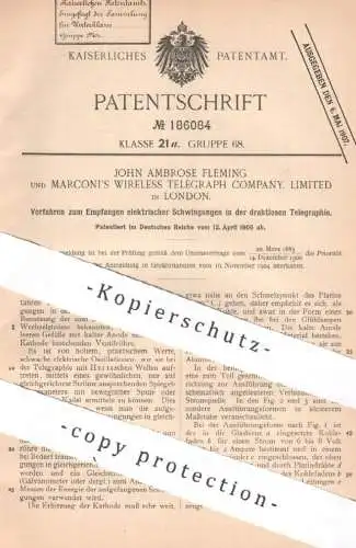 original Patent - John Ambrose Fleming & Marconi's Wireless Telegraph Comp. Ltd London England | 1905 | Telegraphy Strom