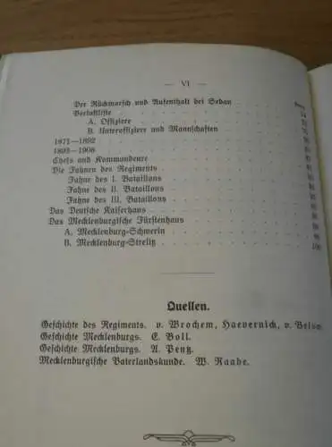 Füsilier-Regiment Nr. 90 , 1788-1908 , Darstellung der Geschichte , Rostock in Mecklenburg ,extrem selten ,super Zustand