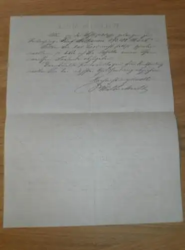 Wilhelm Mull , Landeslotterie Mecklenburg - Schwerin 1899 , eigenhändiger Brief , Lotterie Haupt-Collecteur  !!