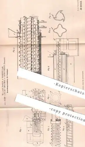 original Patent - William Fraser , Birmingham | John Goldie Chapman , Birkenhead , England 1891 | Dampfkessel beschicken