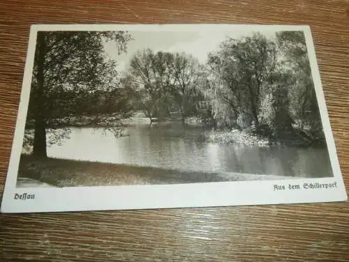 alte AK - Dessau  , ca. 1935 , Schillerpark ,  Ansichtskarte !!