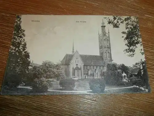 alte AK - Wörlitz , 1912  , Kirche ,  Ansichtskarte !!