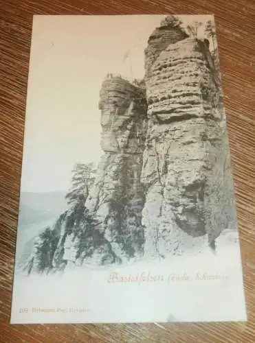 alte AK -  Bastei , 1900 , Basteifelsen , Wehlen , Ansichtskarte !!