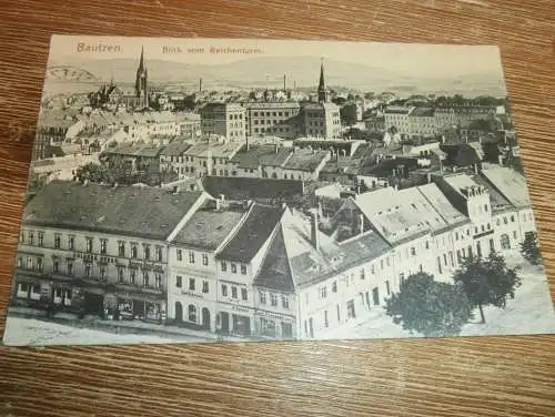 alte AK - Bautzen , 1911 , Blick vom Reichenturm , Ansichtskarte !!!