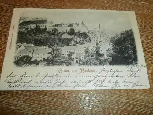 alte AK - Bautzen , 1898 , Panorama , Ansichtskarte !!!