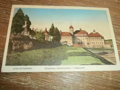 alte AK - Bischofswerda , ca. 1905 , königliches Lehrerseminar , Ansichtskarte !