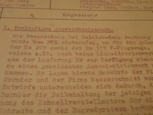 Daimler Benz - Triebwerksentwicklung 1943 Flugzeugbau , Backnang DB 603 Motor ,original Dokumente , Flugzeug - Forschung