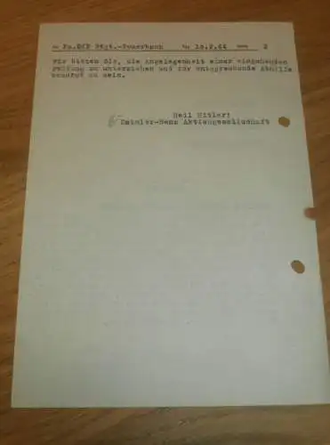 Daimler Benz - V1 und V2 Erprobung 1944, Flugzeugbau , Backnang DB 603 Motor , original Dokumente , Flugzeug - Forschung