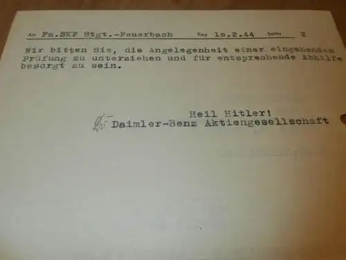 Daimler Benz - V1 und V2 Erprobung 1944, Flugzeugbau , Backnang DB 603 Motor , original Dokumente , Flugzeug - Forschung