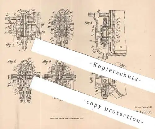 original Patent - G. & J. Weir Limited , Cathcart bei Glasgow , England , 1906 , Steuerung für Dampf - Pumpen | Pumpe