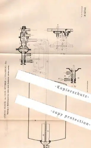 original Patent - Andreas Hürstel , Julius Wetterer , Strassburg / Elsass , 1887 , Bierdruckapparat | Bier , Zapfanlage