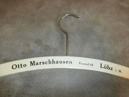 Otto Marschhausen in Lübz i. Mecklenburg , Bleyle , uralter Kleiderbügel , Bügel , Mode !!!