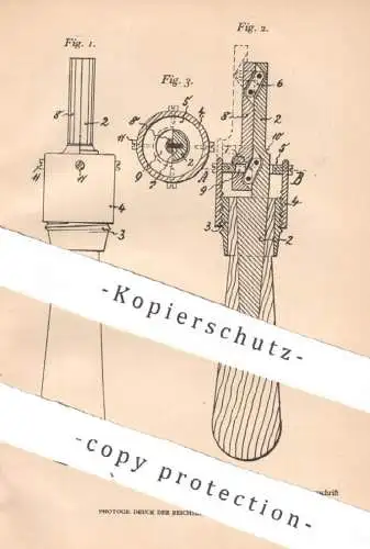 original Patent - Christoph Schories , Berlin , 1906 , Einstellbare Reibahle | Ahle , Werkzeug , Maschinen , Messer !!