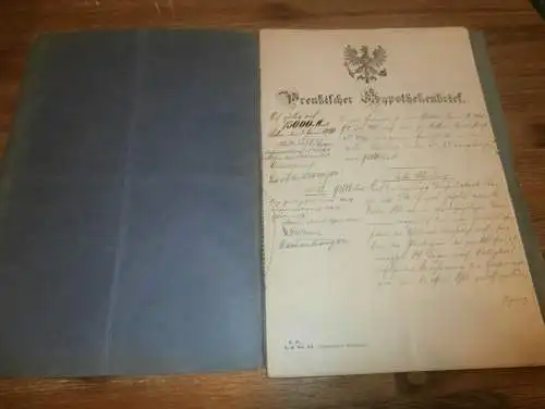 Preußischer Hypothekenbrief Stettin , 1895 - 1938 , Pommern , Gold , Germania , L. Pantzlaff , Wasmuth , Mecklenburg !!!